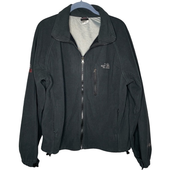 the north face fleece sweater black zip up mens large vintage Goretex summit - Picture 1 of 7